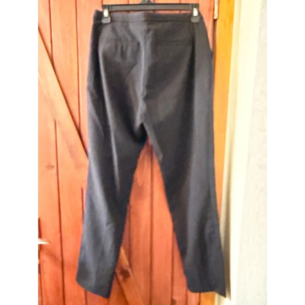 Ellen Tracy Womens Black Straight Leg Dress Pants Side Zip Career Trousers Size4 - Picture 2 of 3
